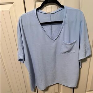 Eesome Blue Boxy Short Sleeve Shirt